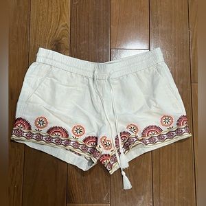 Ann Taylor Loft - Embroidered Women’s Linen Short - Sz S